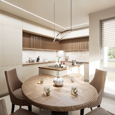 Кухня в земни тонове